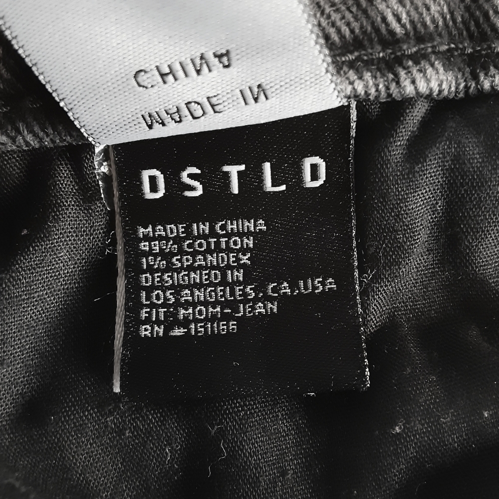 DSTLD Black High Rise Button Fly Cut Off Denim Shorts Size 28 / 26 - Picture 8 of 11